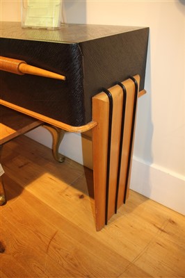 Lot 337 - An Italian palmwood and acer console table