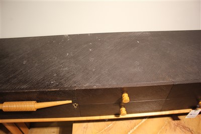 Lot 337 - An Italian palmwood and acer console table