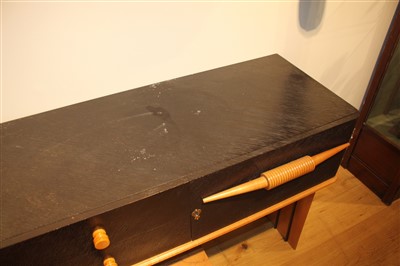 Lot 337 - An Italian palmwood and acer console table