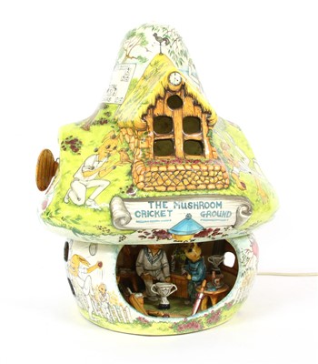 Lot 279 - An unusual porcelain child's night light in the form of The Mushroom Cricket Ground