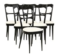 Lot 263 - A set of six Italian dining chairs