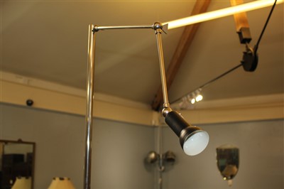 Lot 352 - A chrome standard lamp