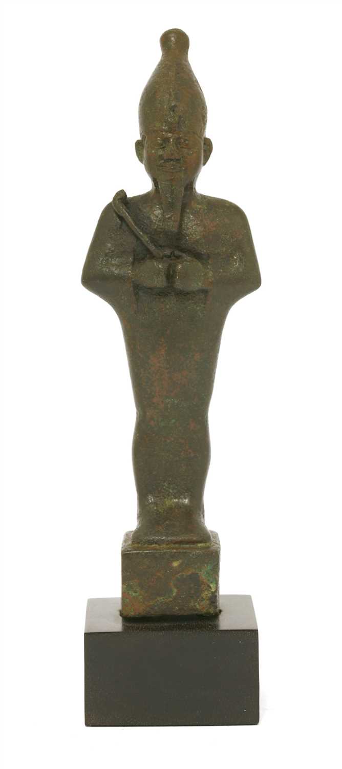 Lot 179 - An Egyptian bronze figure of Osiris