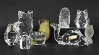 Lot 225 - A collection of glass figures