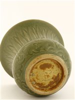 Lot 101 - A Chinese Yaozhou ware celadon zhadou
