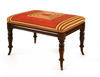 Lot 674 - A mahogany dressing stool