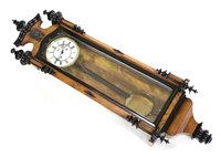 Lot 553A - A walnut Vienna regulater wall clock