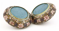 Lot 207 - A pair of Chinese cloisonné bowls and covers
