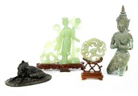 Lot 416 - A Thai bronze figure