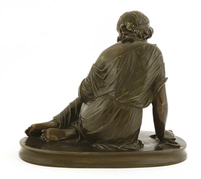 Lot 275 - A bronze of a seated girl