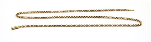 Lot 264 - A gold hollow belcher chain