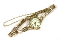 Lot 191 - A ladies 9ct gold Rotary mechanical bracelet watch
