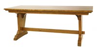 Lot 284 - An oak refectory table