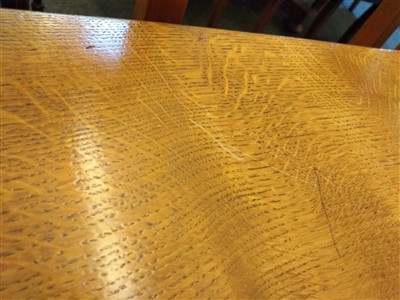 Lot 284 - An oak refectory table
