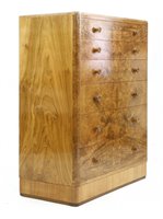 Lot 185 - An Art Deco walnut chest