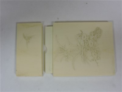 Lot 226 - Two Chinese Canton ivory card cases