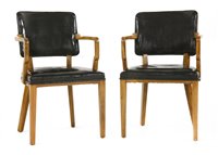 Lot 186 - A pair of Art Deco walnut elbow chairs