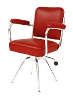 Lot 374 - An Italian chrome desk chair