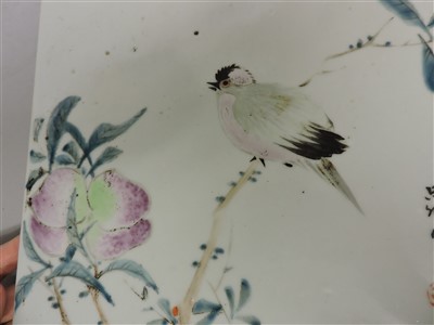 Lot 448 - A Chinese porcelain plaque