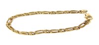 Lot 45 - An Italian 9ct gold two row curb link bracelet (damaged)
