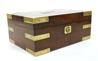 Lot 237 - A 19th century mahogany and brass bound jewellery box