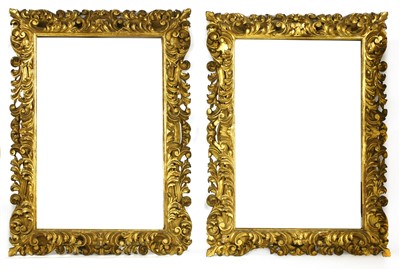 Lot 779 - A pair of large carved giltwood frames