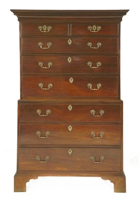 Lot 644 - A George III mahogany chest on chest