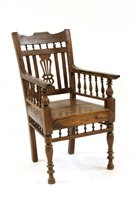 Lot 693 - An Anglo-Indian padouk chair