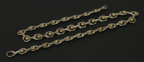 Lot 264 A Sterling Silver And 18ct Gold Necklace By lot-264-a-sterling-silver-and-18ct-gold-necklace-by