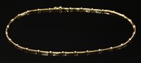 Lot 226 - An 18ct gold diamond set bar link necklace by Eric Smith, c.2009
