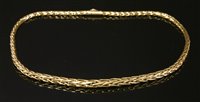 Lot 117 - A French gold graduated palmier link necklace