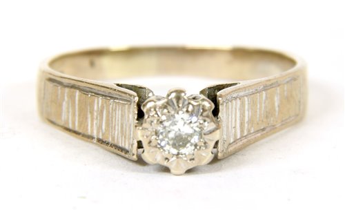 Lot 238 - An 18ct white gold single stone diamond ring