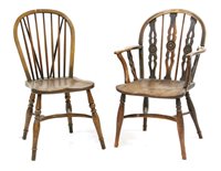 Lot 654 - A Thames valley yew ash and elm Windsor chair