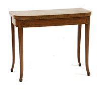 Lot 690 - A mahogany and rosewood card table