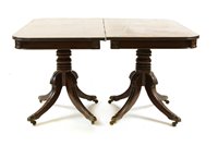 Lot 804 - A mahogany D end dining table