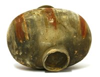 Lot 13 - A Chinese earthenware cocoon jar