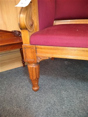 Lot 34 - A large oak library chair
