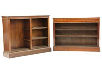 Lot 665 - Two mahogany open bookcases