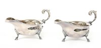 Lot 189 - A pair of silver sauce boats