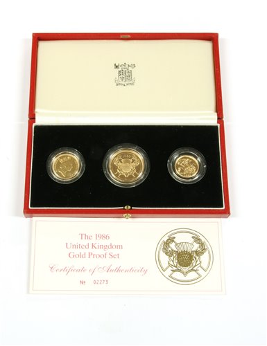 Lot 62 - 1986 United Kingdom gold proof set