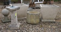 Lot 1117 - A pair of modern square garden planters