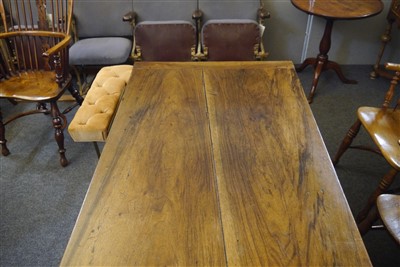 Lot 570 - A French walnut farmhouse table