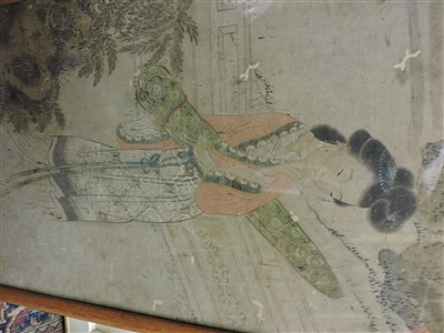 Lot 289 - A Chinese gouache picture