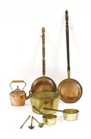 Lot 283 - A quantity of copper and brass wares