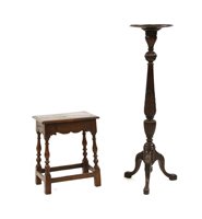 Lot 816 - An 18th Century and later oak joint stool