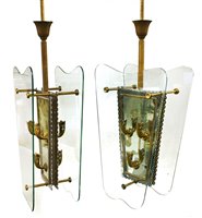 Lot 378 - A pair of Italian hanging lights
