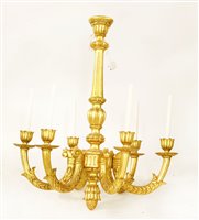 Lot 617A - A modern giltwood six branch electolier