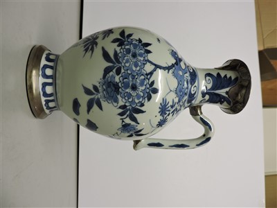 Lot 458 - A Chinese blue and white ewer