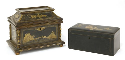 Lot 362 - Two Japanese lacquered boxes