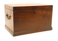 Lot 373 - A 19th century mahogany box, with ebony...